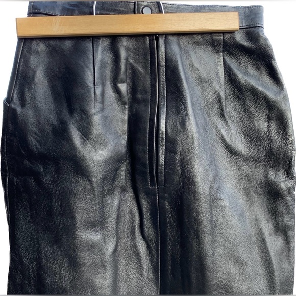 EUC Vintage leather pencil skirt Gossip Vancouver Canada - Picture 2 of 7
